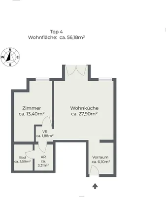 2-Zimmer-Wohnung kaufen in Wien – 56,17 m², € 285.000 – Bild 10 von 10