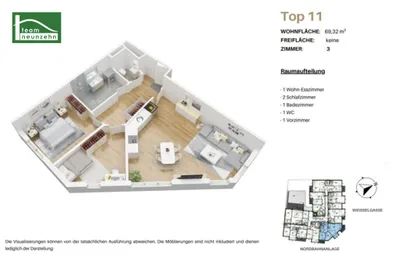 3-Zimmer-Wohnung kaufen in Wien – 69,32 m², € 299.000 – Bild 17 von 17