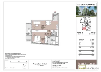 2-Zimmer-Wohnung mieten in Wien – 51,51 m², € 1.250 – Bild 8 von 8