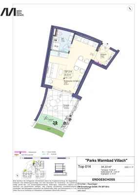 1-Zimmer-Wohnung kaufen in Villach – 34,33 m², € 211.000 – Bild 12 von 13