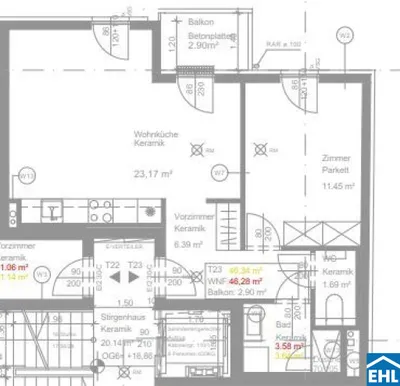 2-Zimmer-Wohnung mieten in Wien – 46,28 m², € 1.115 – Bild 7 von 7