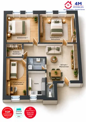 4-Zimmer-Wohnung kaufen in Wien – 90 m², € 438.000 – Bild 15 von 15