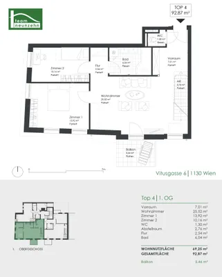 4-Zimmer-Wohnung mieten in Wien – 92,87 m², € 2.249 – Bild 22 von 24