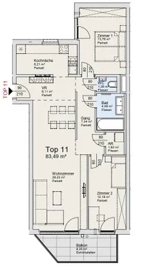 3-Zimmer-Wohnung kaufen in Wien – 83,49 m², € 499.000 – Bild 11 von 11