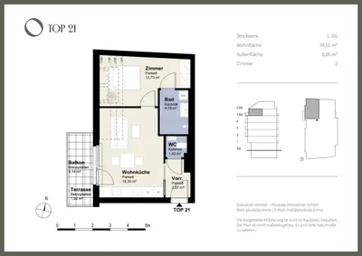 2-Zimmer-Wohnung kaufen in Wien – 39,51 m², € 318.000 – Bild 6 von 6