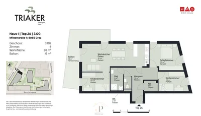 4-Zimmer-Wohnung mieten in Graz – 88 m², € 1.490 – Bild 15 von 15