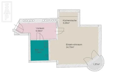 1-Zimmer-Wohnung kaufen in Wien – 47,08 m², € 249.000 – Bild 7 von 7