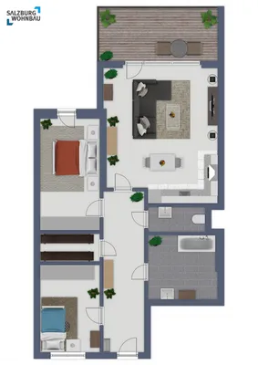 3-Zimmer-Wohnung mieten in Salzburg-Umgebung – 85 m², € 1.690 – Bild 13 von 13