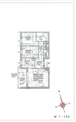 3-Zimmer-Wohnung mieten in Wiener Neustadt – 72,58 m², € 668 – Bild 2 von 2