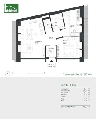 3-Zimmer-Wohnung mieten in Wien – 75,86 m², € 1.390 – Bild 19 von 19
