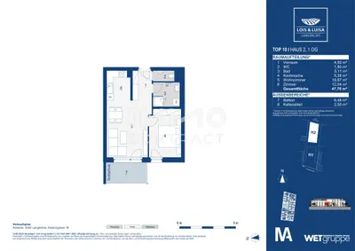 2-Zimmer-Wohnung kaufen in Krems Land – 47,7 m², € 228.000 – Bild 11 von 11