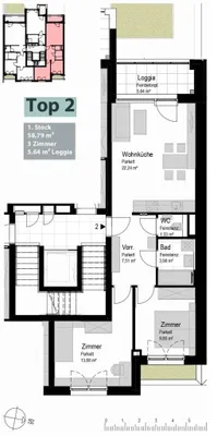 3-Zimmer-Wohnung kaufen in Wien – 58,8 m², € 379.200 – Bild 13 von 13