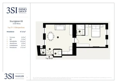 2-Zimmer-Wohnung kaufen in Wien – 47,12 m², € 265.000 – Bild 13 von 13