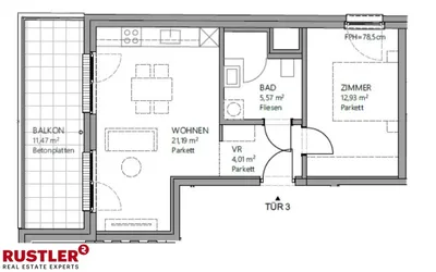 2-Zimmer-Wohnung mieten in Wien – 43,7 m², € 815 – Bild 11 von 13