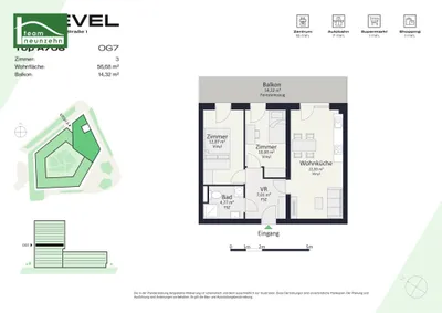 3-Zimmer-Wohnung mieten in Graz – 56,68 m², € 975 – Bild 26 von 26