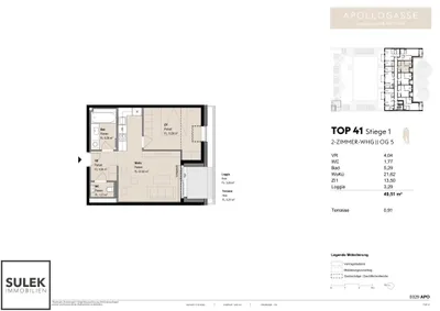 2-Zimmer-Wohnung mieten in Wien – 46,22 m², € 1.599 – Bild 17 von 17