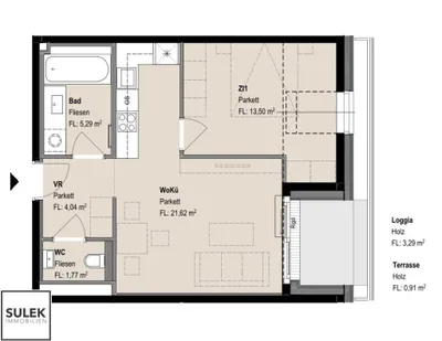 2-Zimmer-Wohnung mieten in Wien – 46,22 m², € 1.599 – Bild 16 von 17