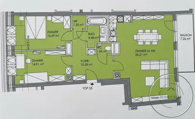 3-Zimmer-Wohnung mieten in Wien – 84,59 m², € 1.896 – Bild 17 von 17