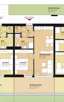 2-Zimmer-Wohnung mieten in Deutschlandsberg – 45,6 m², € 729 – Bild 21 von 21