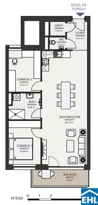 3-Zimmer-Wohnung mieten in Graz – 71,9 m², € 1.074 – Bild 7 von 7