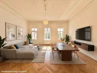Zwischen Karlsplatz und Belvedere | 104 m² Altbau: hohe Räume, Stuck, Fischgrätparkett | 4. Bezirk