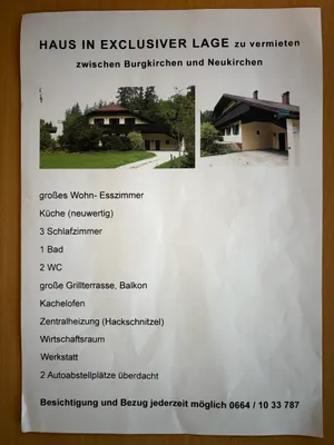 Haus zur Miete in 5274 Braunau am Inn