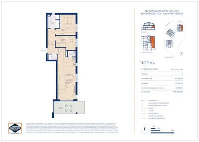 3-Zimmer-Wohnung kaufen in Klagenfurt Land – 85,79 m², € 699.000 – Bild 2 von 4