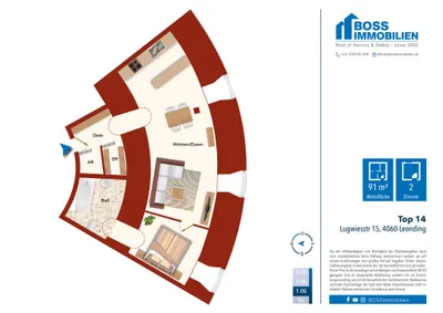 2-Zimmer-Wohnung kaufen in Linz Land – 93,11 m², € 347.000 – Bild 16 von 16