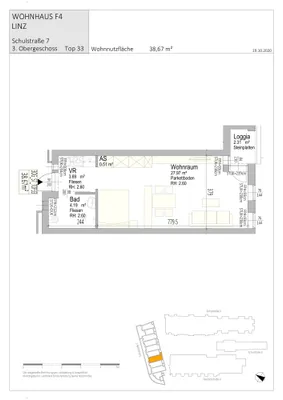 1-Zimmer-Wohnung mieten in Linz – 38,67 m², € 781 – Bild 4 von 19