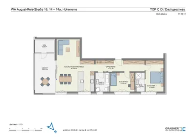 3-Zimmer-Wohnung mieten in Dornbirn – 93,64 m², € 2.000 – Bild 4 von 7