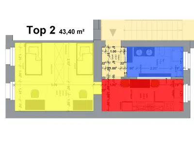 1-Zimmer-Wohnung mieten in Mödling – 43,4 m², € 580 – Bild 6 von 10