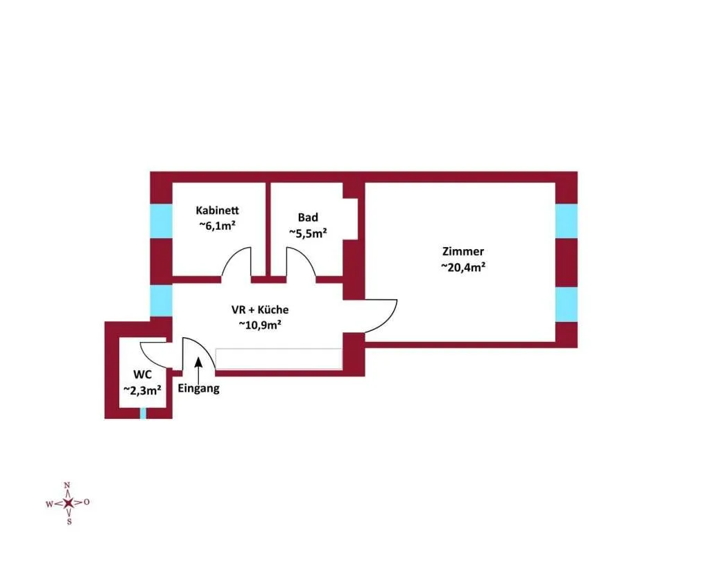 U1 in 5 Minuten erreichbar - Kurzzeitvermietung möglich - Lift im Haus - Zusammenlegung von Wohnungen möglich - Ansicht 3
