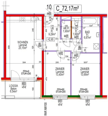 3-Zimmer-Wohnung mieten in Neunkirchen – 79 m², € 843 – Bild 13 von 13