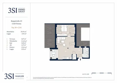 2-Zimmer-Wohnung kaufen in Wien – 59,7 m², € 410.000 – Bild 18 von 18