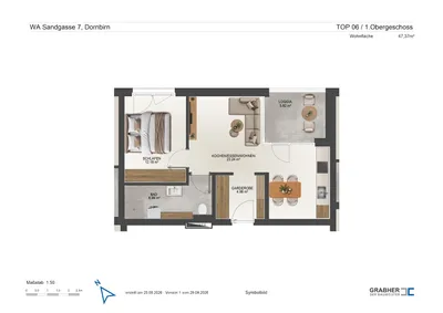 2-Zimmer-Wohnung kaufen in Dornbirn – 47,37 m², € 336.500 – Bild 6 von 6