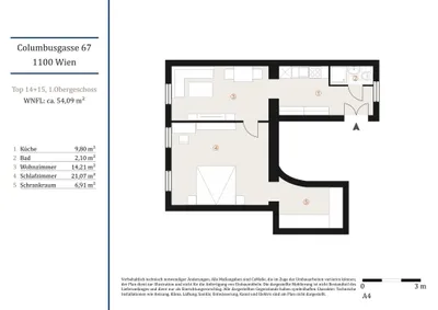 2-Zimmer-Wohnung kaufen in Wien – 54,09 m², € 160.000 – Bild 8 von 8