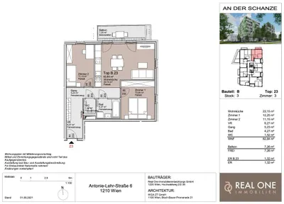 3-Zimmer-Wohnung kaufen in Wien – 62,84 m², € 445.000 – Bild 21 von 21