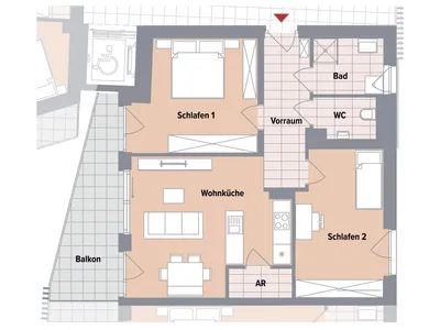 3-Zimmer-Wohnung kaufen in Graz – 71 m², € 374.200 – Bild 4 von 4