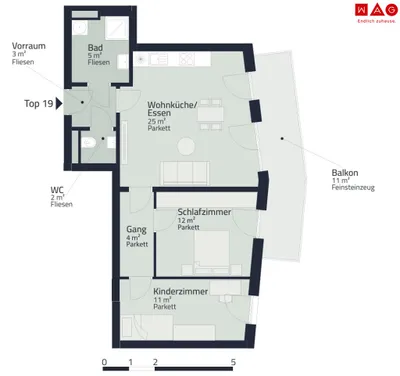 3-Zimmer-Wohnung mieten in Graz – 62,68 m², € 1.061 – Bild 7 von 7