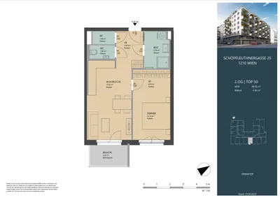 2-Zimmer-Wohnung mieten in Wien – 48,02 m², € 949 – Bild 10 von 10