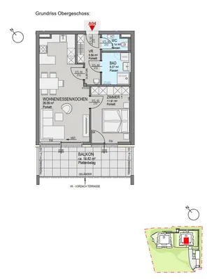 2-Zimmer-Wohnung kaufen in Graz – 50,77 m², € 354.000 – Bild 5 von 6