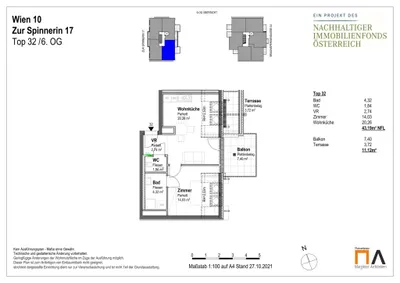 2-Zimmer-Wohnung mieten in Wien – 42,94 m², € 859 – Bild 15 von 15