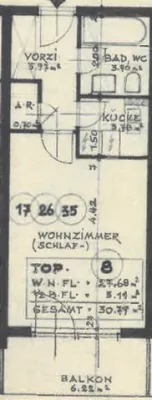 1-Zimmer-Wohnung mieten in Salzburg Stadt – 27,32 m², € 750 – Bild 8 von 8
