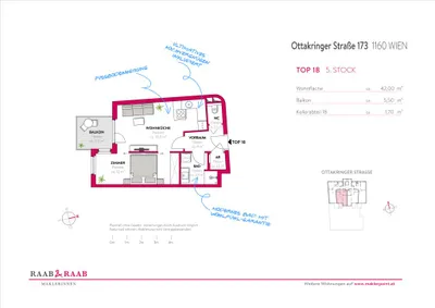 2-Zimmer-Wohnung mieten in Wien – 42,22 m², € 999 – Bild 17 von 17