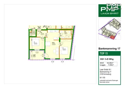 3-Zimmer-Wohnung kaufen in Korneuburg – 53,06 m², € 303.900 – Bild 5 von 5