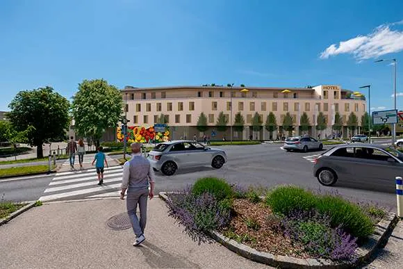 DRAGONER ALLEE Enns - Modernes Neubau-Büro "Kreativraum" mit Terrasse im Innenhof - Ansicht 3
