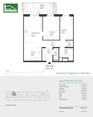 3-Zimmer-Wohnung kaufen in Wien – 63,21 m², € 418.000 – Bild 18 von 18