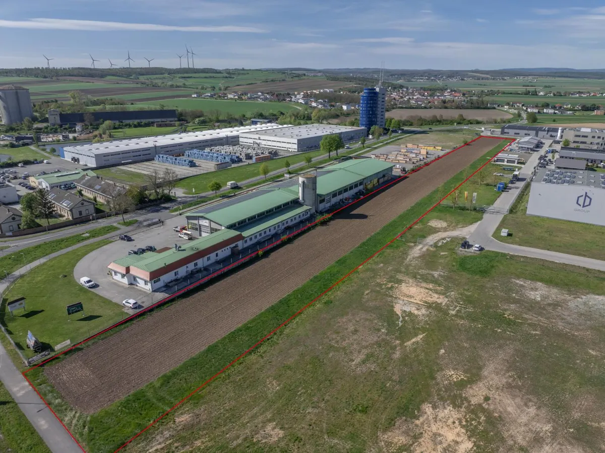 Industriebaugrundstück am Hotspot der B16 - 11.362 m² direkt am Kreisverkehr Siegendorf - Ansicht 2