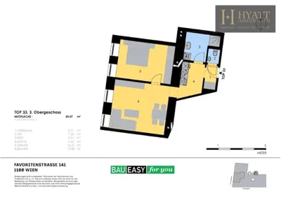 2-Zimmer-Wohnung kaufen in Wien – 50,47 m², € 295.000 – Bild 12 von 12