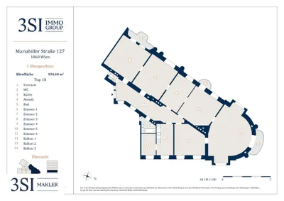 5-Zimmer-Gewerbeimmobilie kaufen in Wien – 194 m², € 954.000 – Bild 9 von 9
